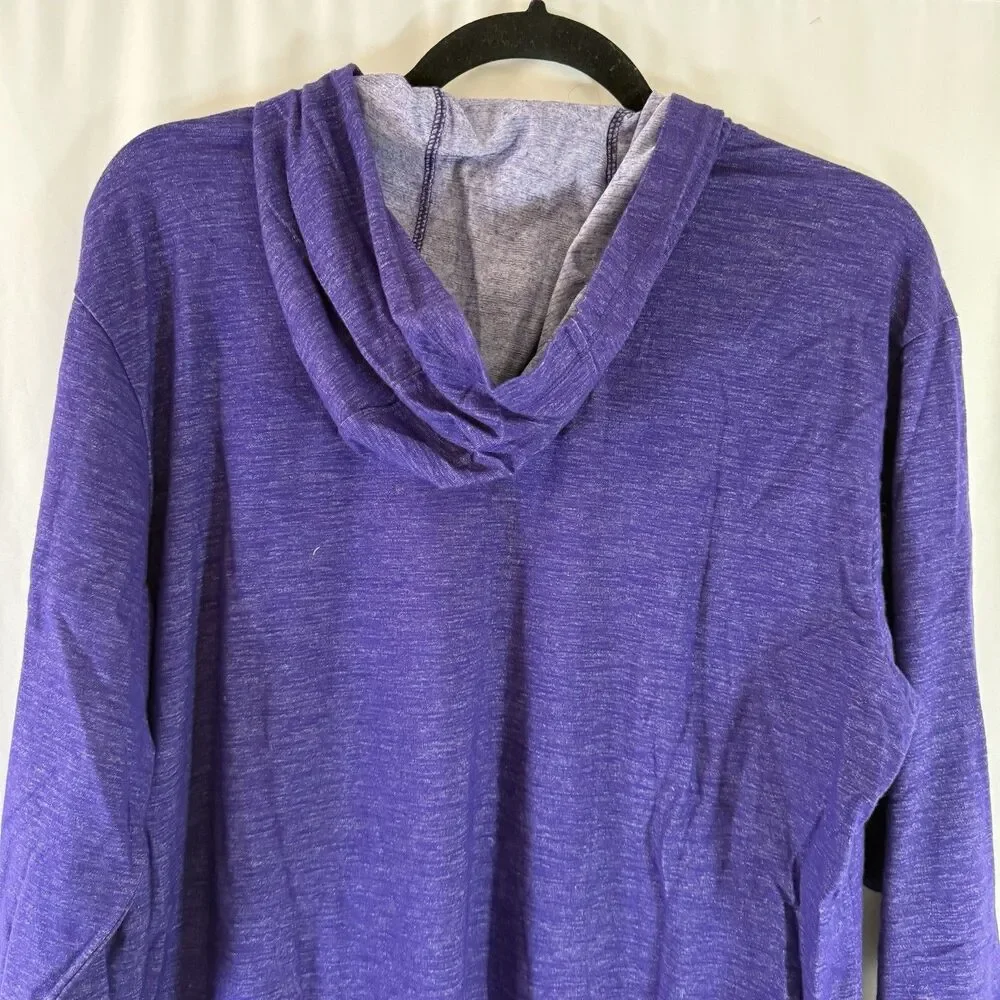 K-State Wildcats Nike Hoodie Men's Large Purple Heathered Hooded Lightweight